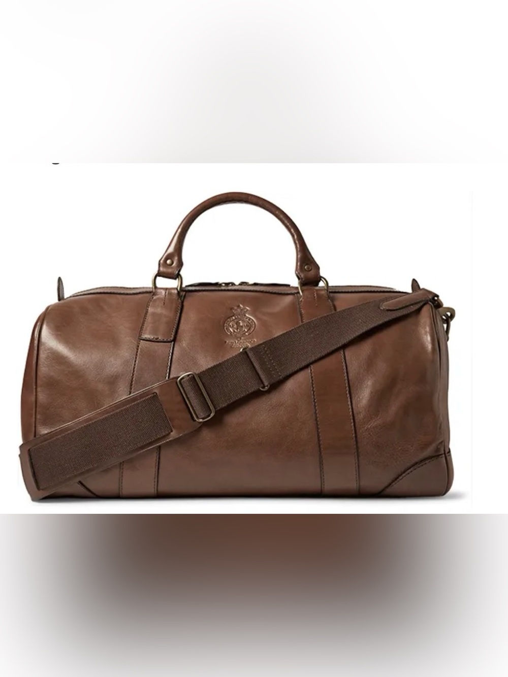 Polo Ralph Lauren vintage leather weekend duffle bag with strap